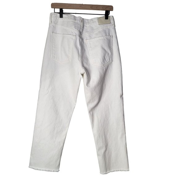 Citizens of Humanity Daphne Crop Women's SZ 29 Organic Cotton White Jeans - Picture 2 of 14